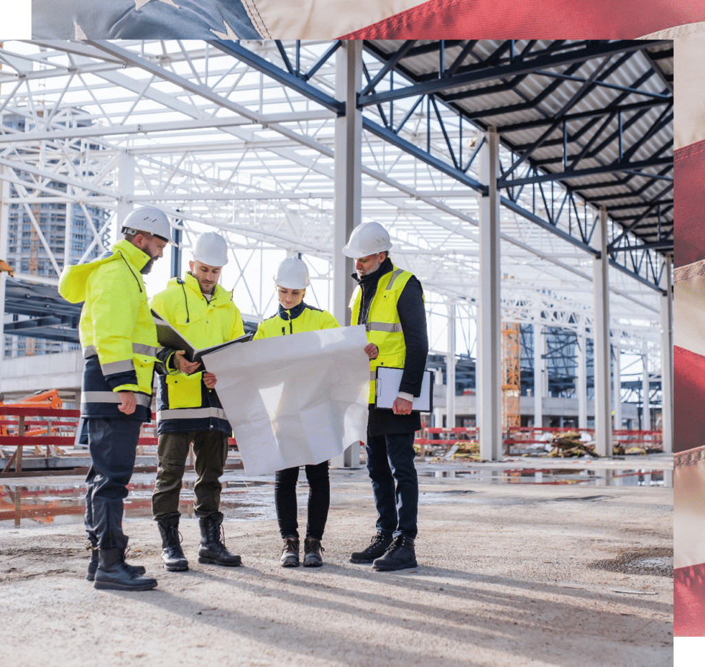 Engineers Reviewing Building Plans